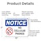 Signmission No Cellular Phones, 10 in W x Rectangle, Aluminum OS-2PACK-NS-A-710-L-16045 - alternate 4